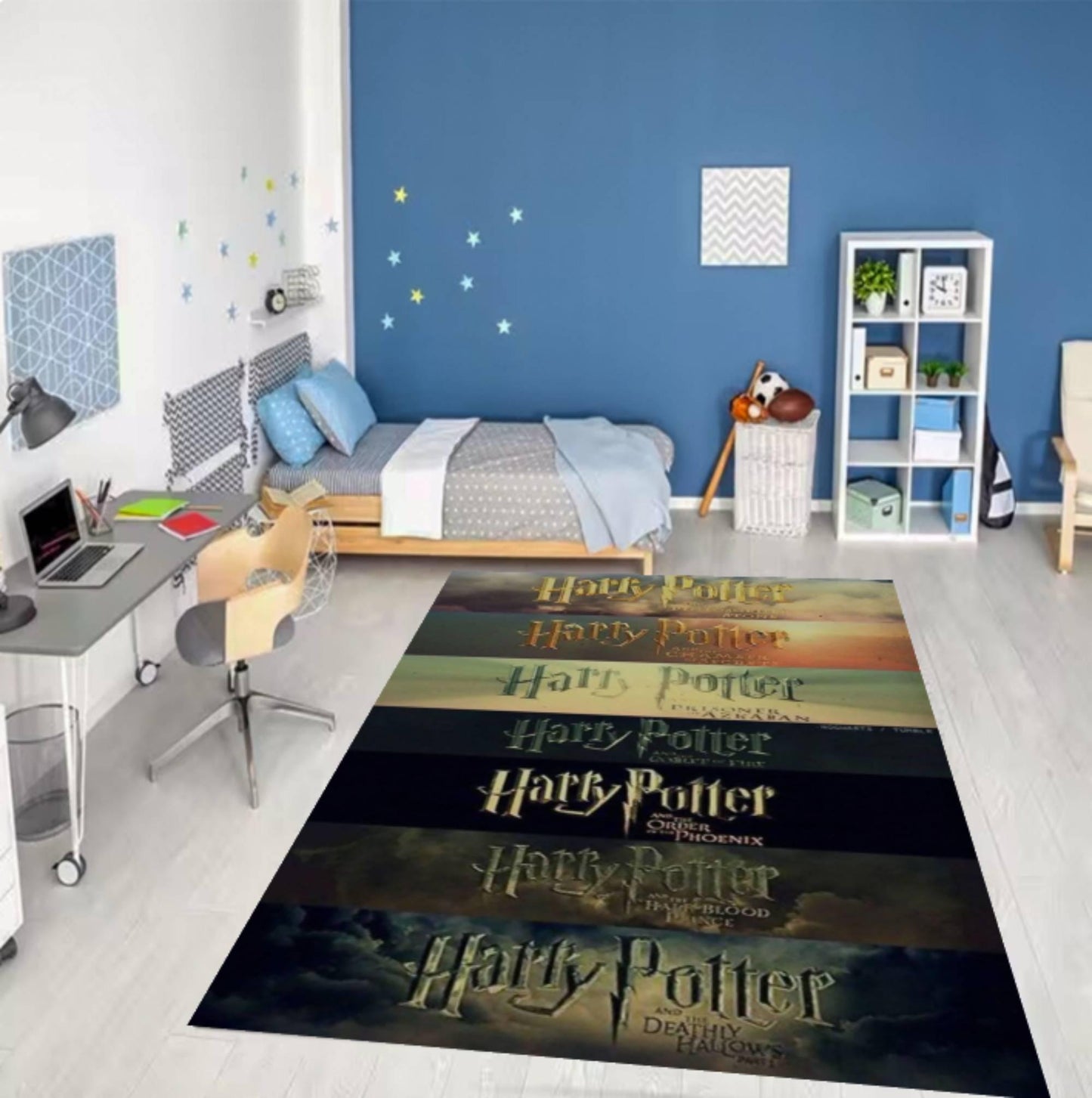 Wizard Movie Collage Fantasy Area Rug