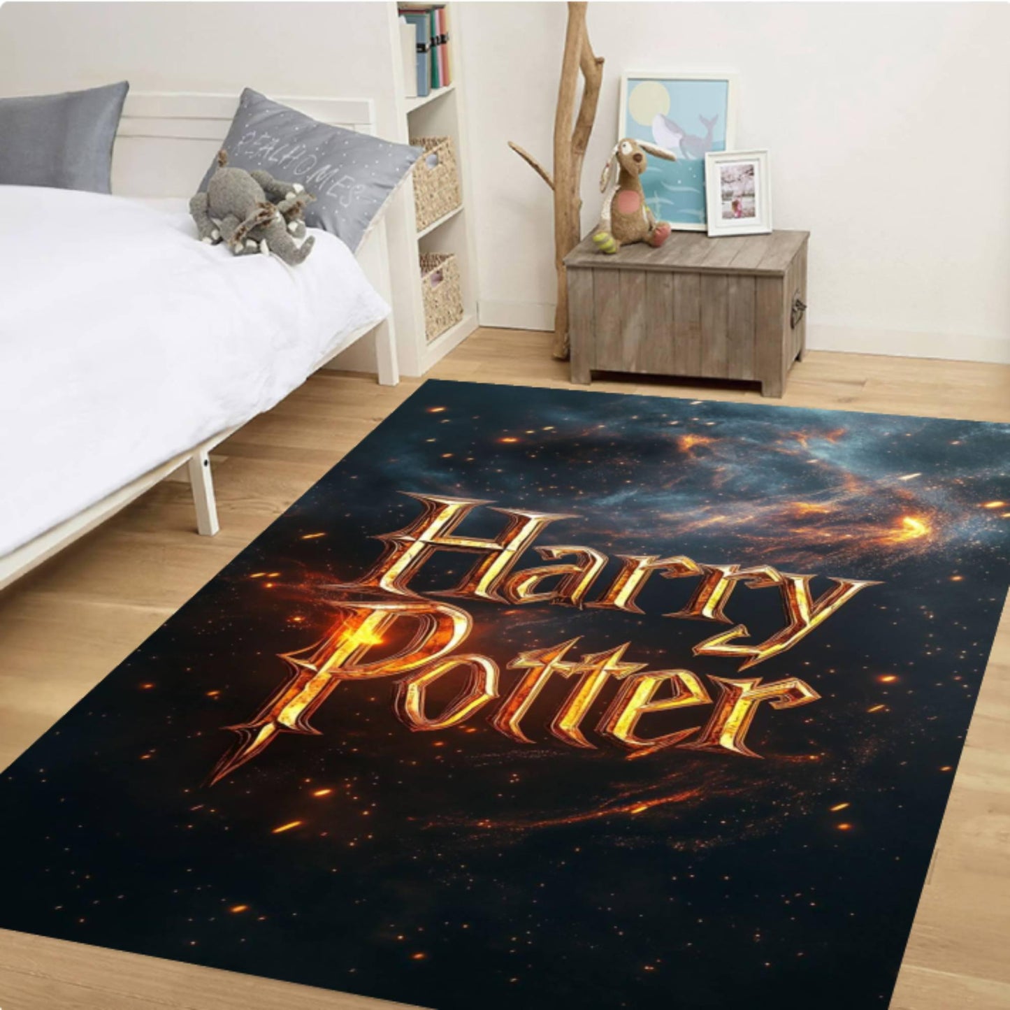 Wizard Fantasy Magic Galaxy Kids Room Rug