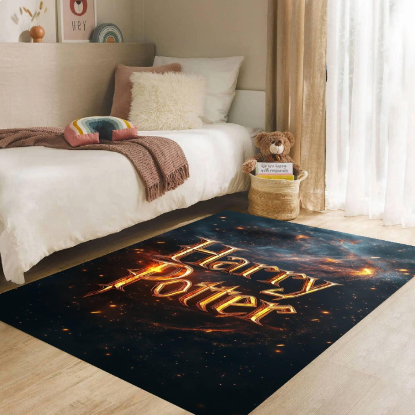 Wizard Fantasy Magic Galaxy Kids Room Rug