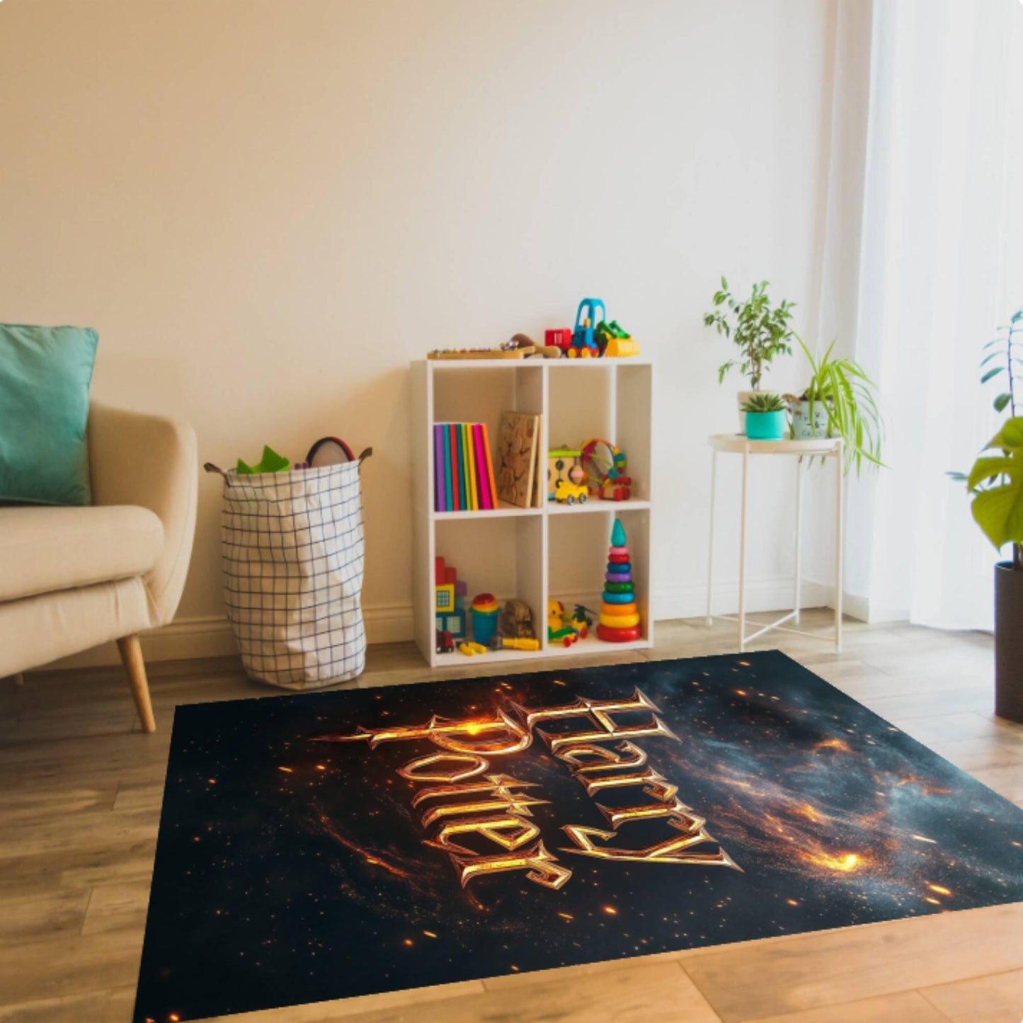 Wizard Fantasy Magic Galaxy Kids Room Rug