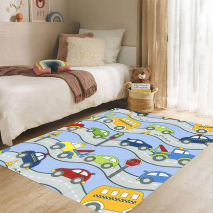 Kids Road Map Play Mat Rug – Traffic City Car Track