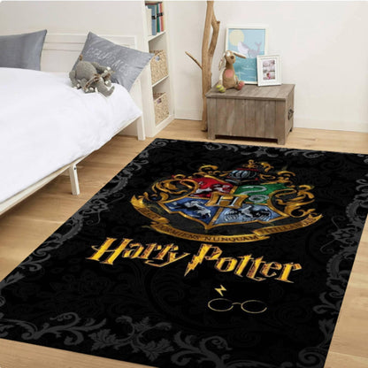 Wizard Crest Decor Fantasy Magical Room Rug Kids Room