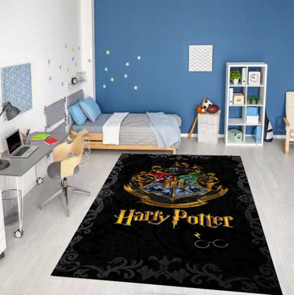 Wizard Crest Decor Fantasy Magical Room Rug Kids Room