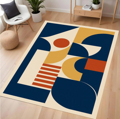 Abstract Geometric Rug Floor Rug Modern Art Home Decor From