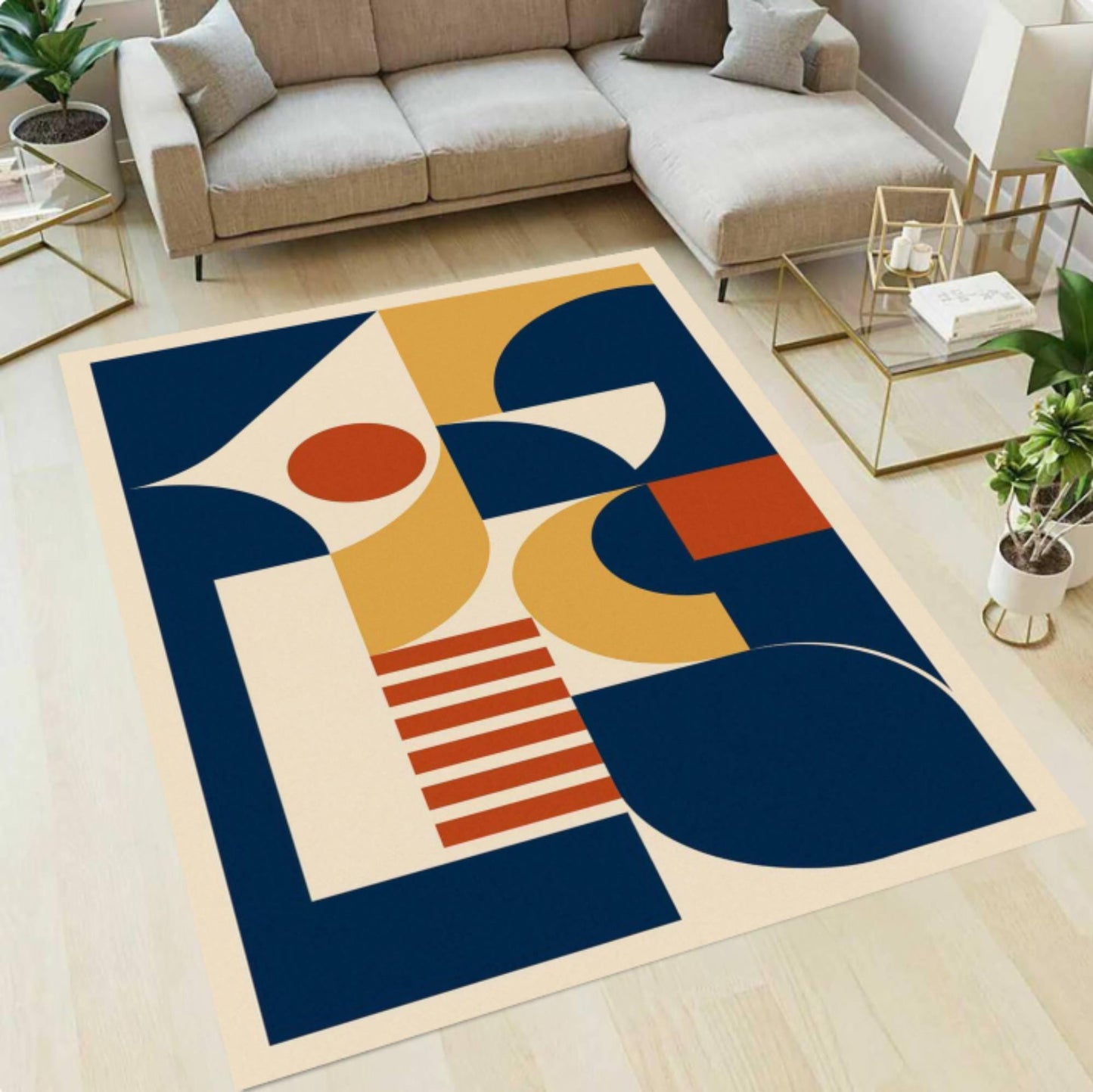 Abstract Geometric Rug Floor Rug Modern Art Home Decor From