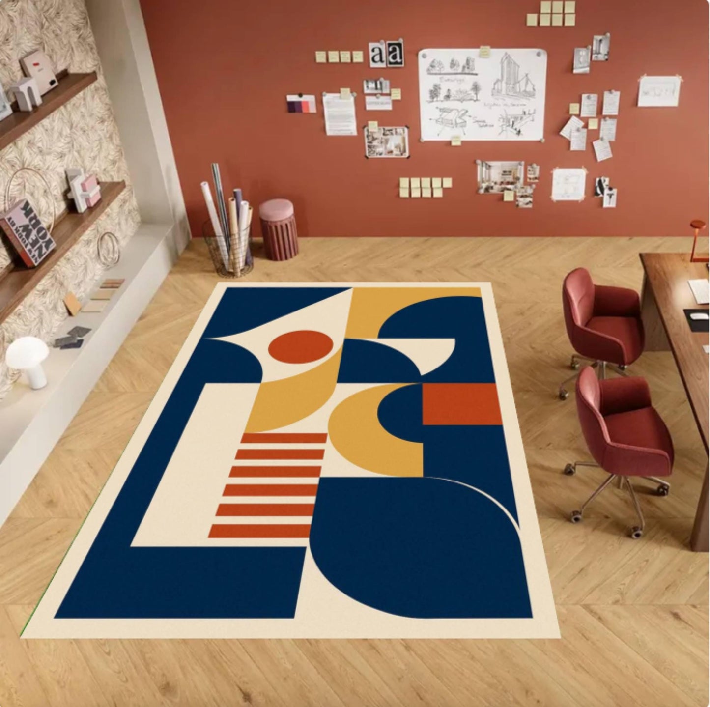 Abstract Geometric Rug Floor Rug Modern Art Home Decor From