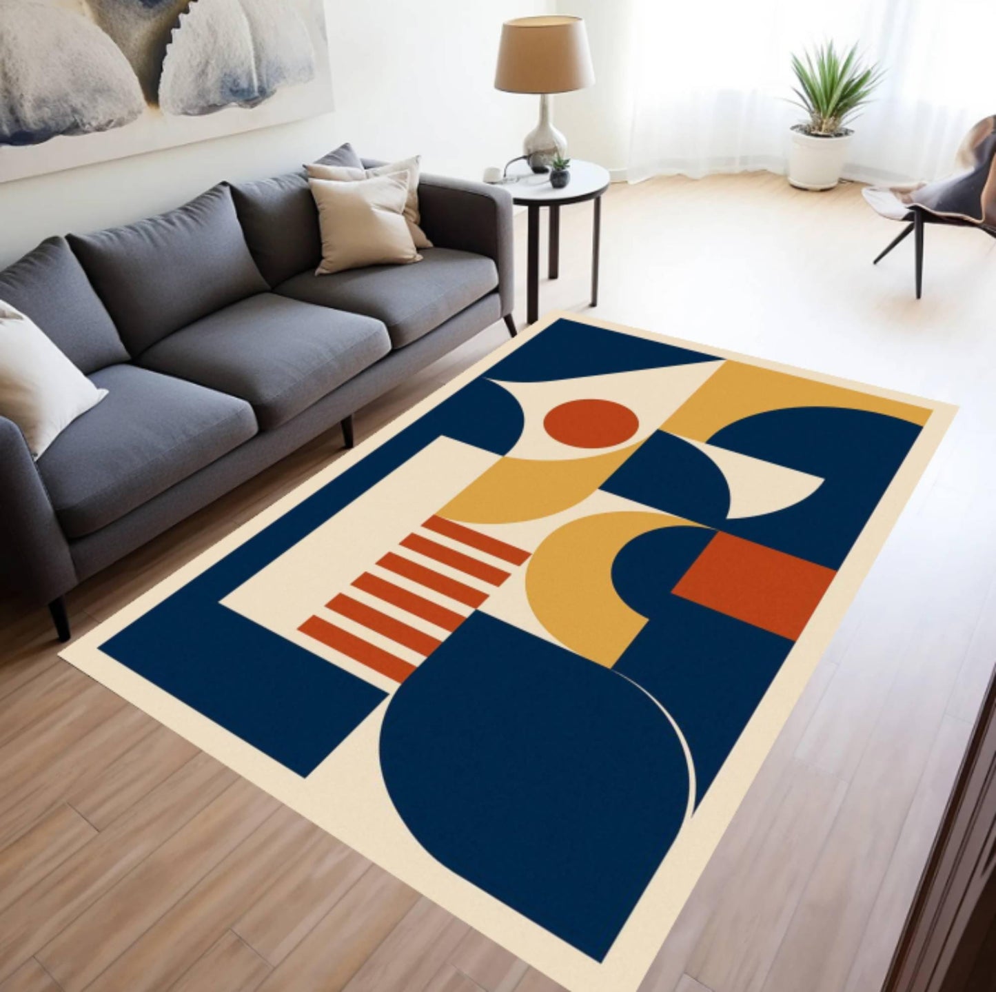 Abstract Geometric Rug Floor Rug Modern Art Home Decor From