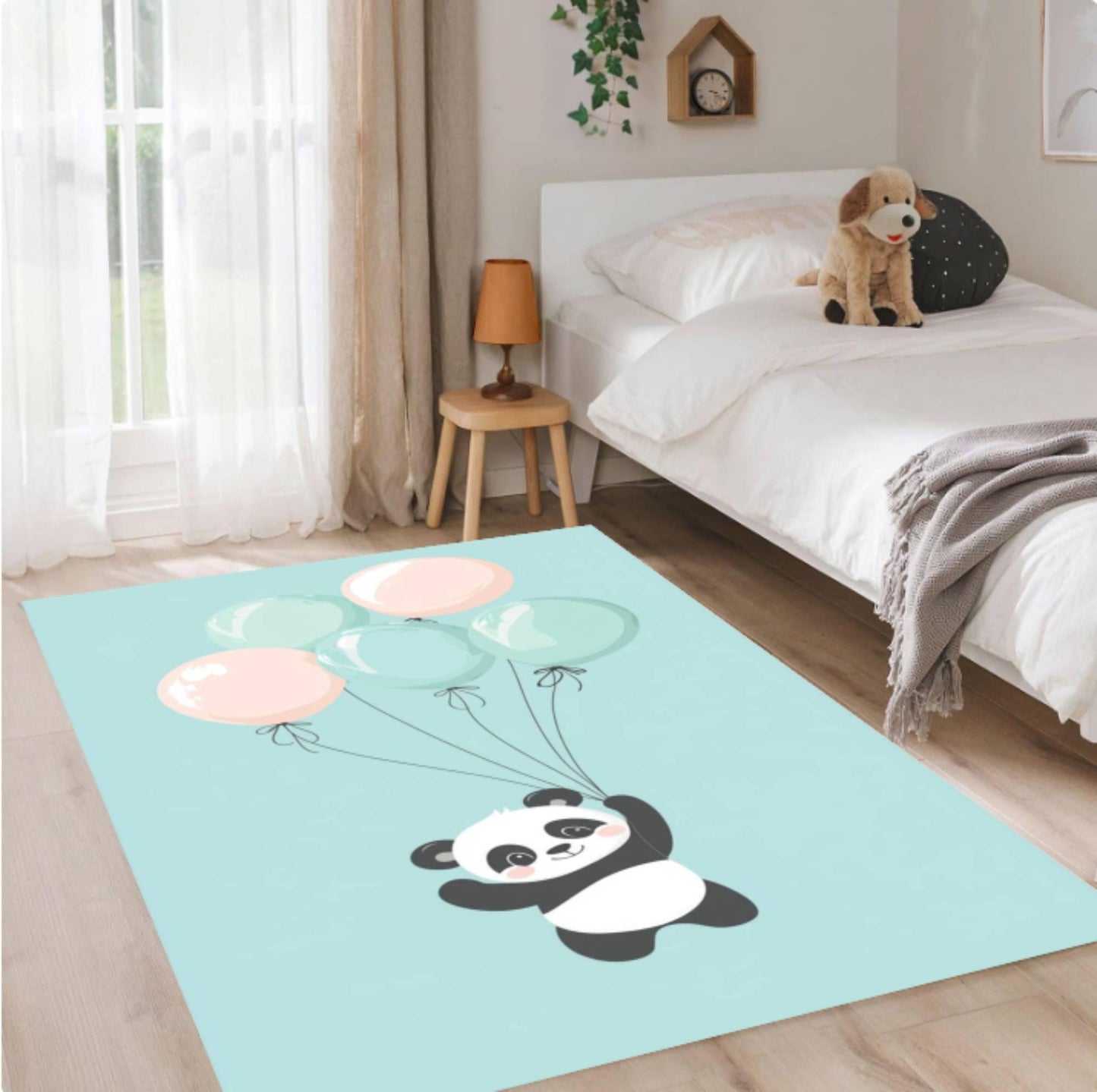 Cute Panda Kids Rug Rug Decor Kids Room Cartoon Animal