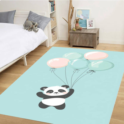 Cute Panda Kids Rug Rug Decor Kids Room Cartoon Animal