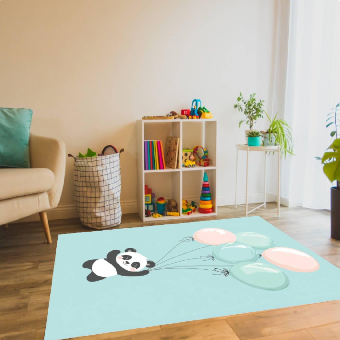 Cute Panda Kids Rug Rug Decor Kids Room Cartoon Animal
