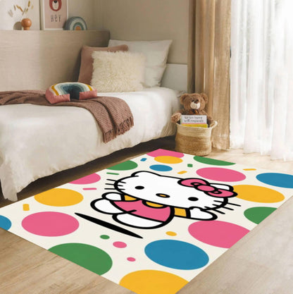 Kitty Kids Playroom Nursery Rug Washable