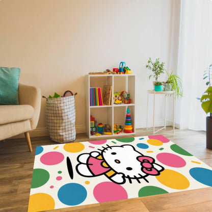Kitty Kids Playroom Nursery Rug Washable