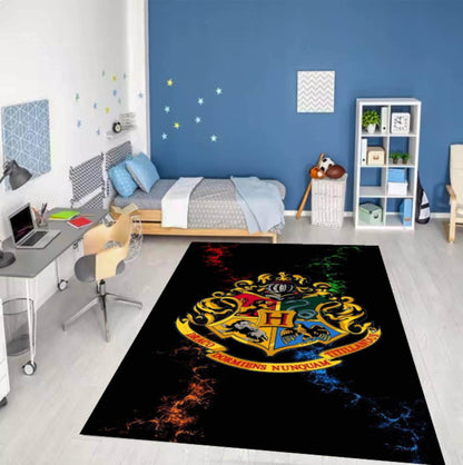 Fantasy Crest Area Rug, Wizard Style, Dark Academia Decor