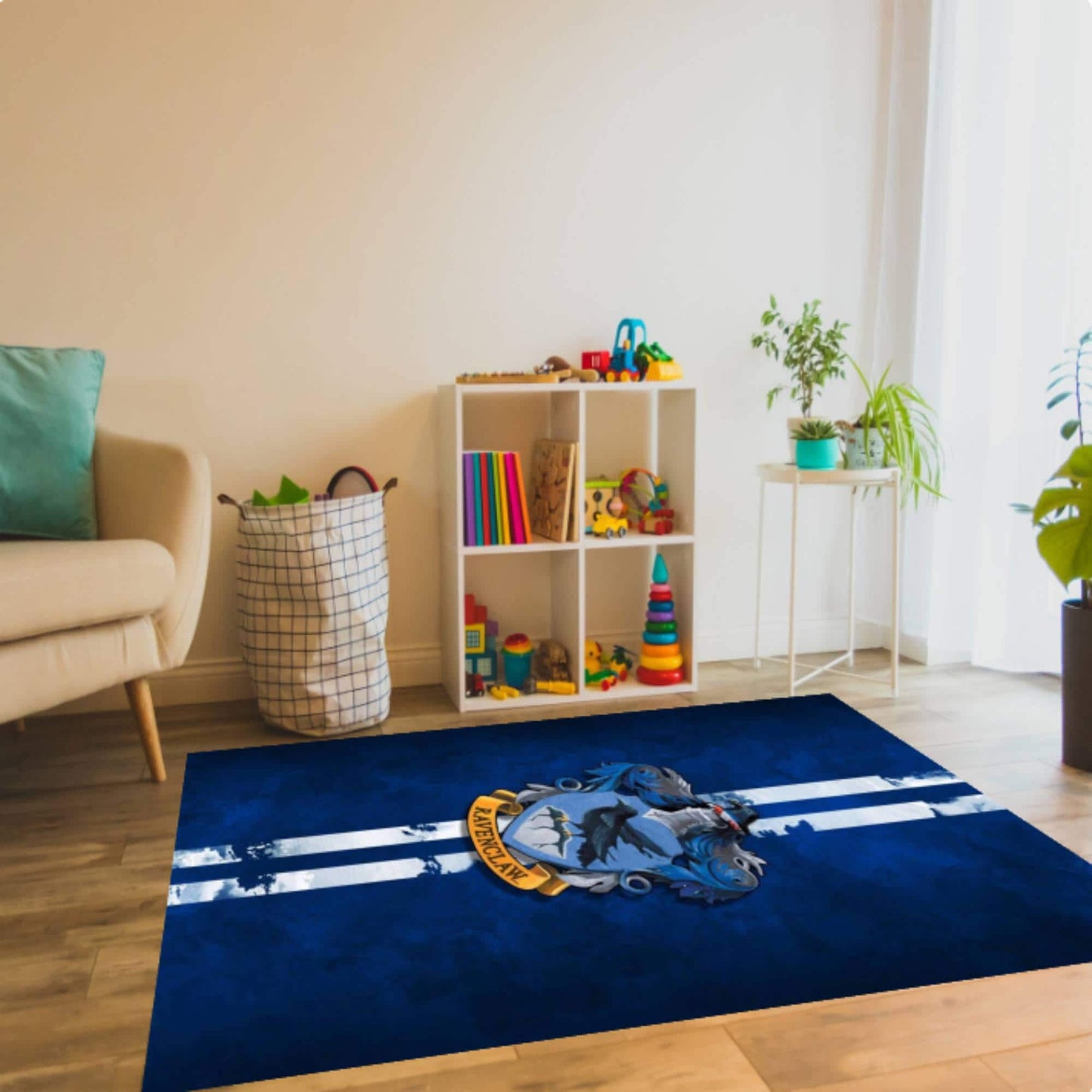 Blue Raven Wizard Rug | Magical Academy Washable Area Carpet