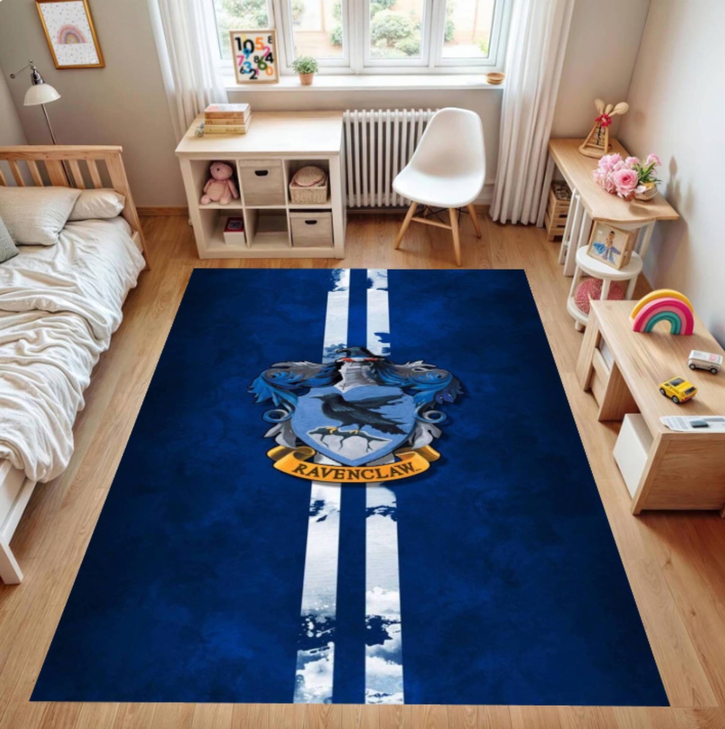 Blue Raven Wizard Rug | Magical Academy Washable Area Carpet
