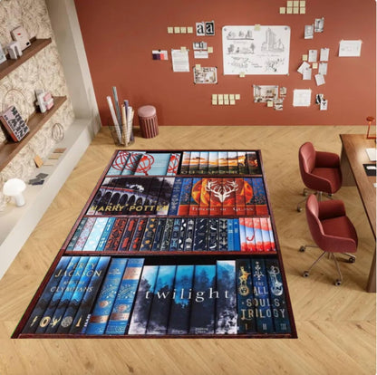 Fantasy Bookshelf Washable Non-slip Rug