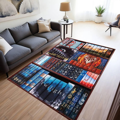 Fantasy Bookshelf Washable Non-slip Rug