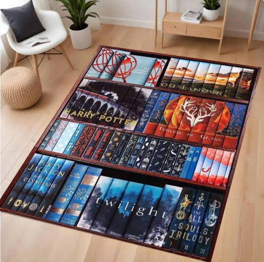 Fantasy Bookshelf Washable Non-slip Rug