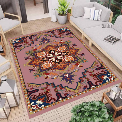 Vintage Oriental Washable Boho Living Room Rug