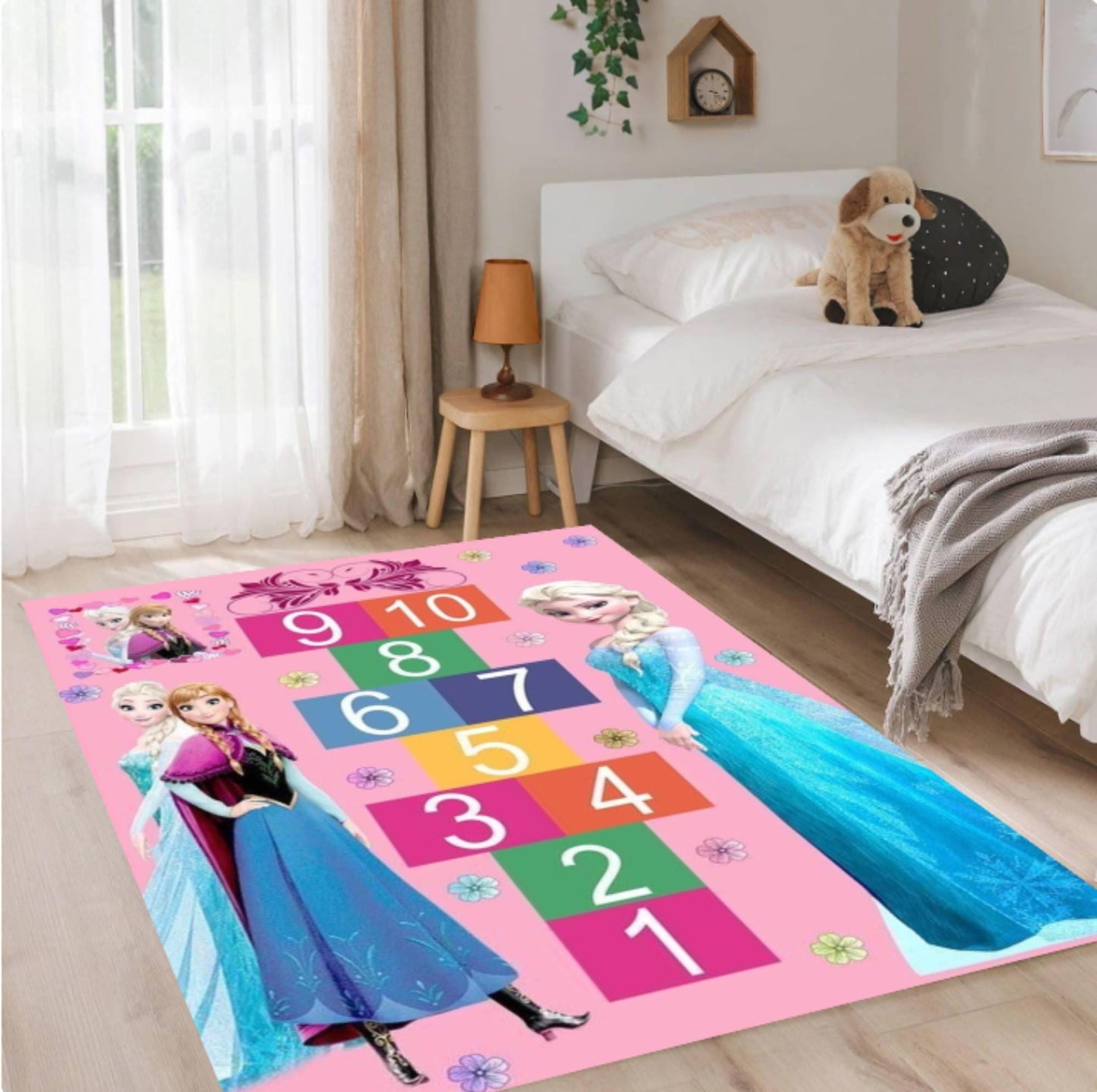 Princess Hopscotch - Washable Nursery & Kids' Room Rug