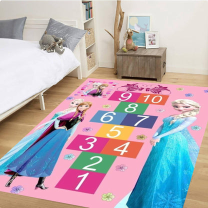 Princess Hopscotch - Washable Nursery & Kids' Room Rug
