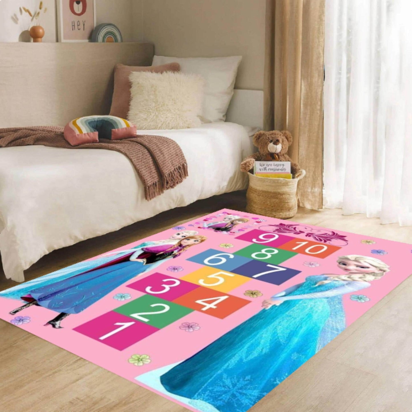 Princess Hopscotch - Washable Nursery & Kids' Room Rug