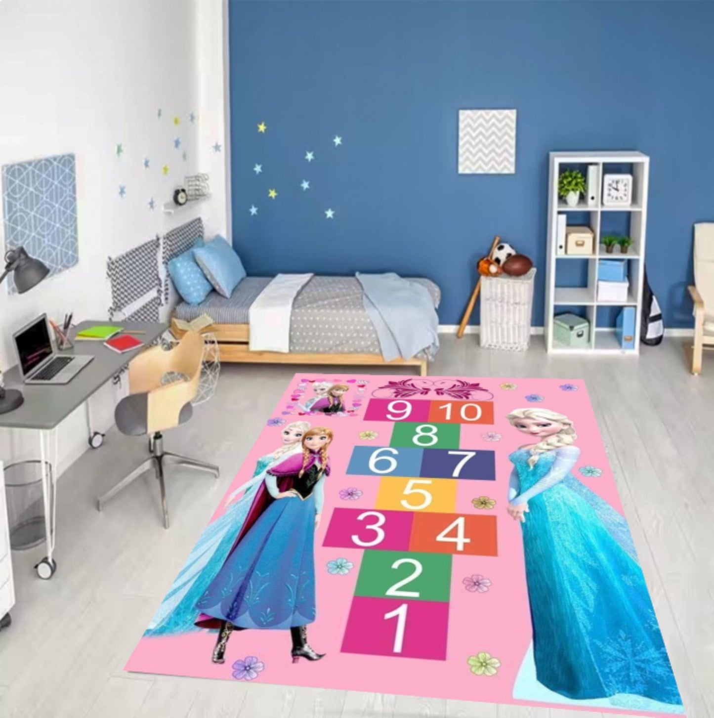 Princess Hopscotch - Washable Nursery & Kids' Room Rug