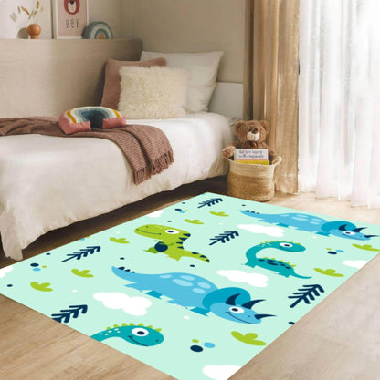 Kids Rug Dinosaur Decor Washable