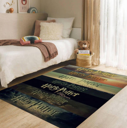 Wizard Movie Collage Fantasy Area Rug