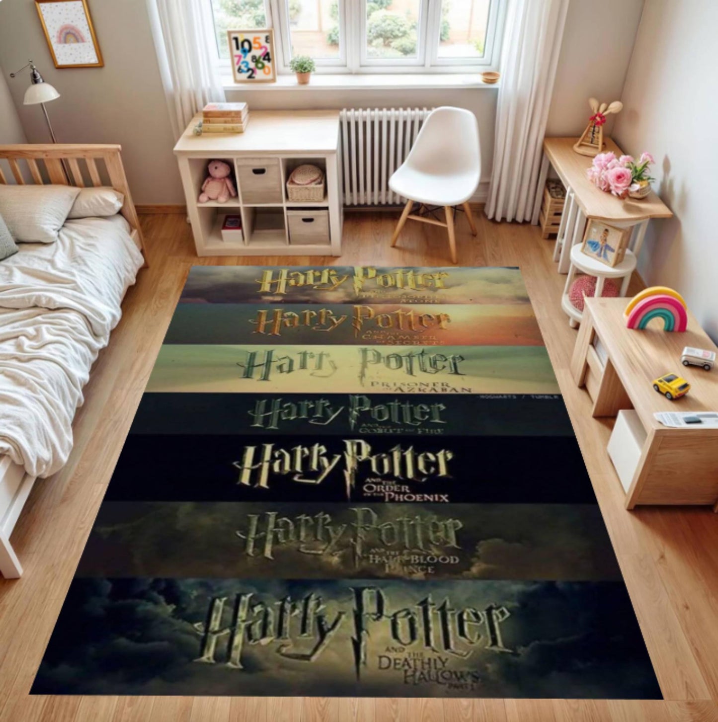 Wizard Movie Collage Fantasy Area Rug
