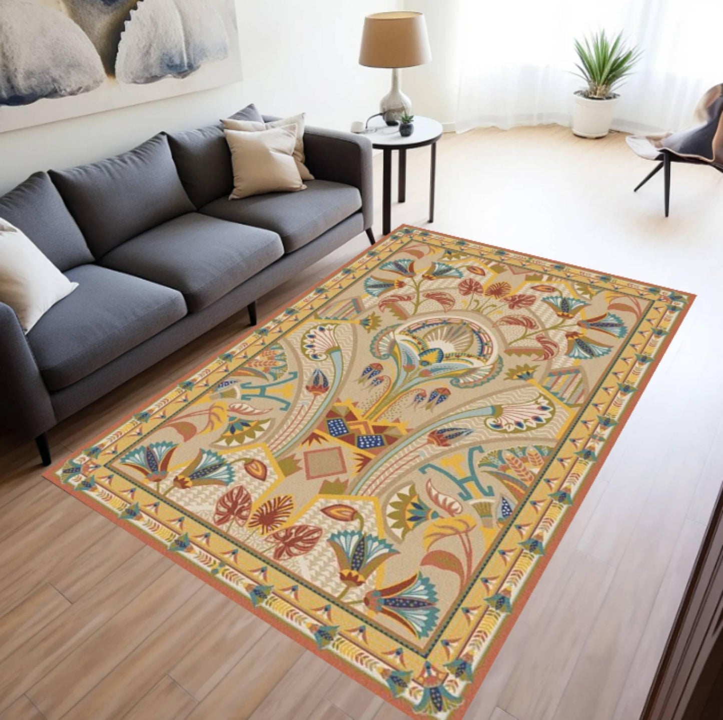 William Morris Floral Rug Washable Non-slip