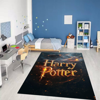 Wizard Fantasy Magic Galaxy Kids Room Rug