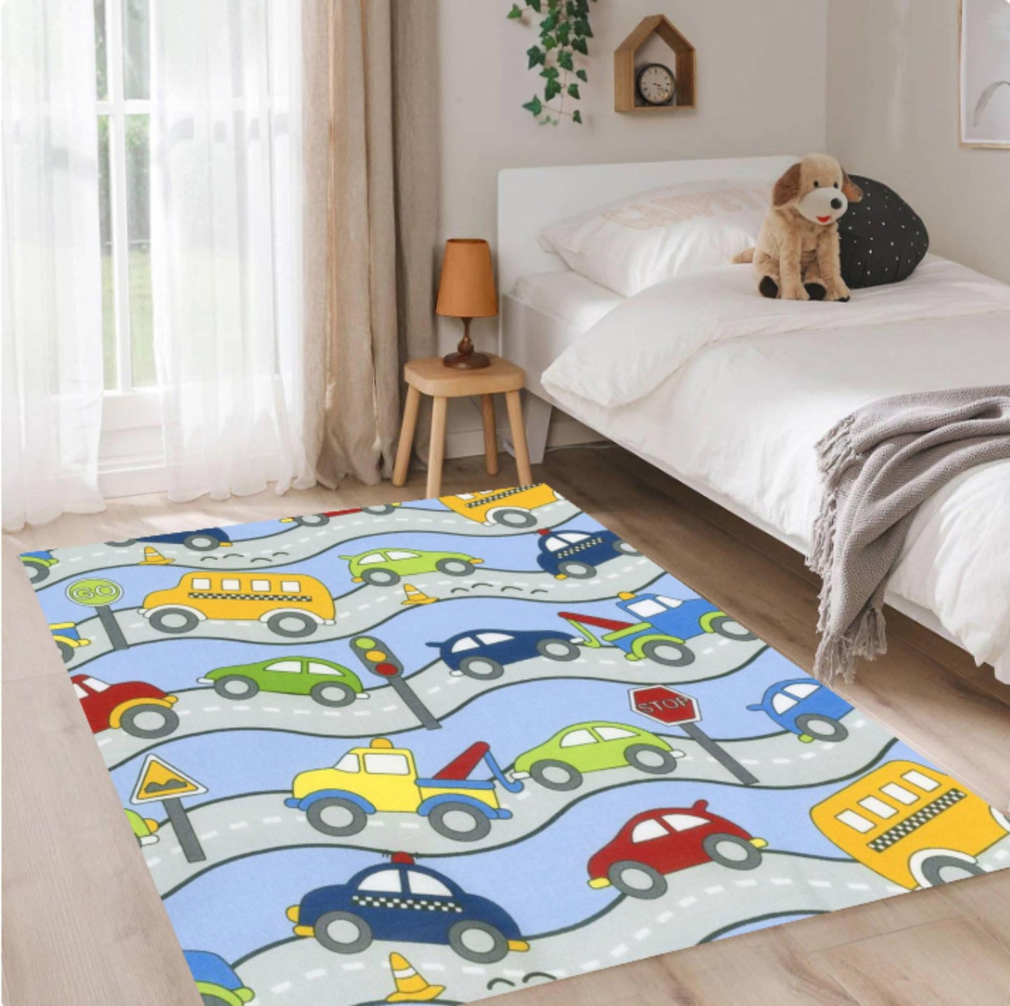 Kids Road Map Play Mat Rug – Traffic City Car Track