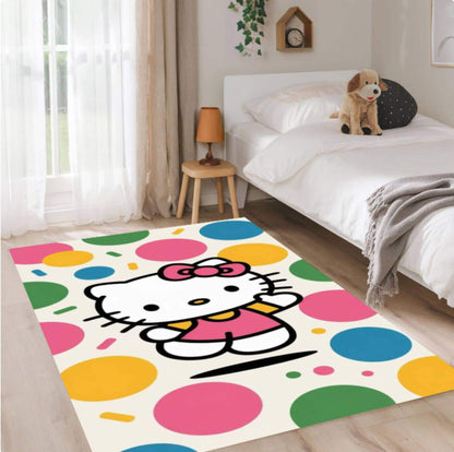 Kitty Kids Playroom Nursery Rug Washable
