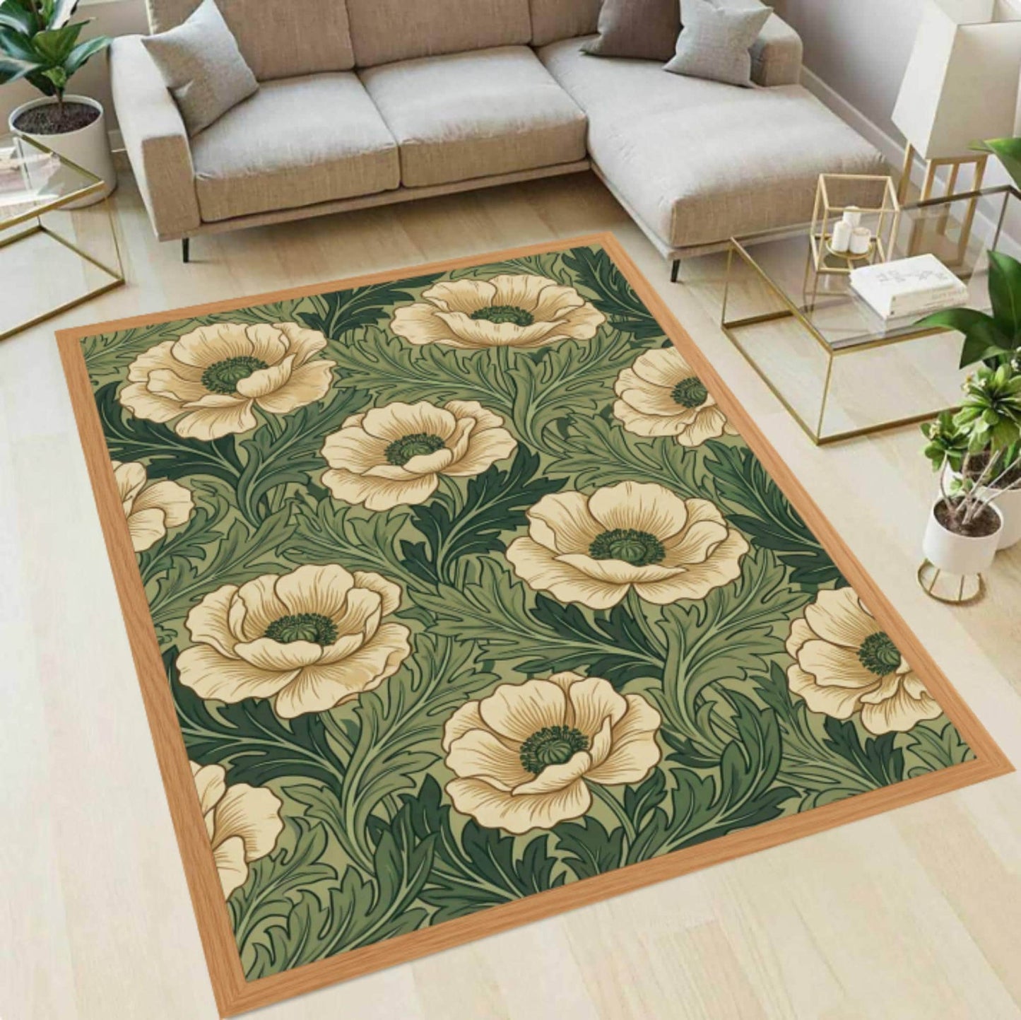 William Morris Big Sunflower Rug Washable Non-Slip