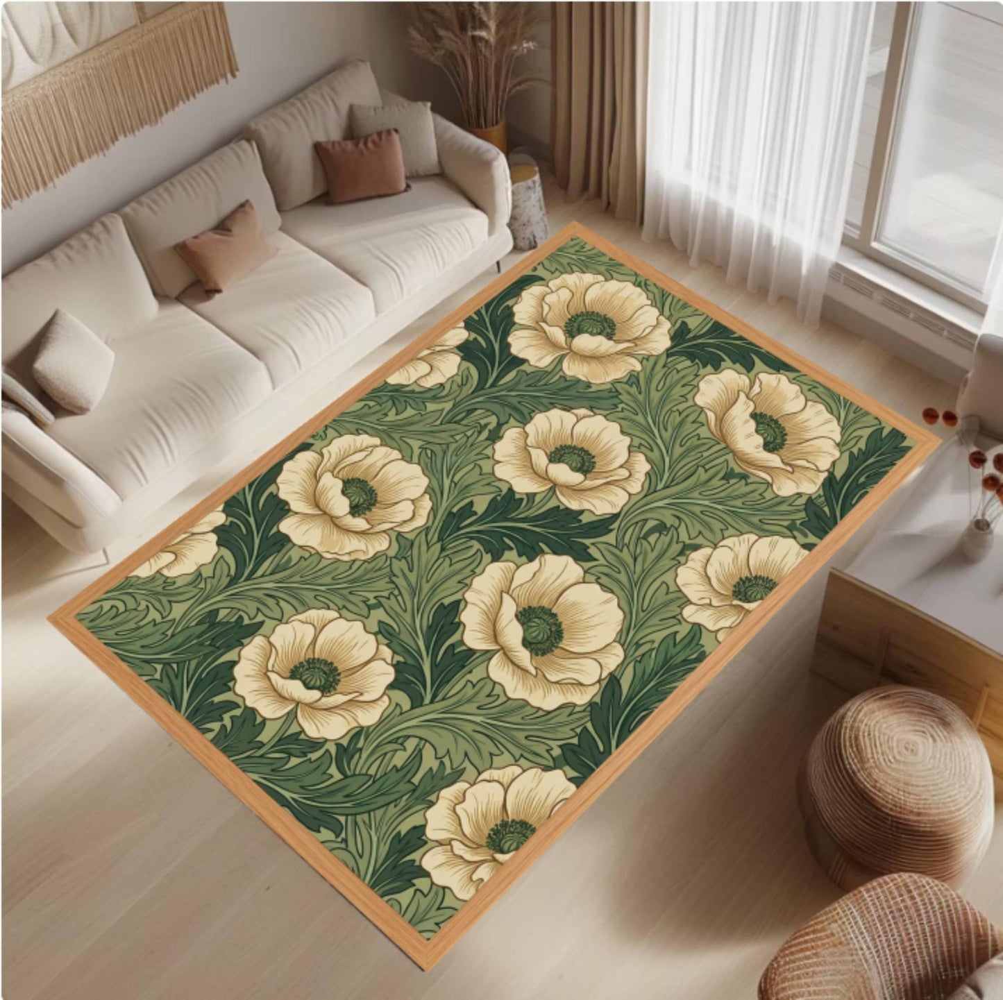 William Morris Big Sunflower Rug Washable Non-Slip