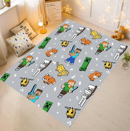 Pixel Gaming Kids Area Rug – Video Game Controller Washable Non-Slip