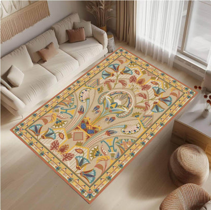 William Morris Floral Rug Washable Non-slip