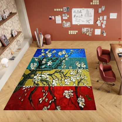 Van Gogh Almond Blossom Rug Washable Art Decor