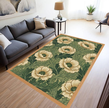 William Morris Big Sunflower Rug Washable Non-Slip
