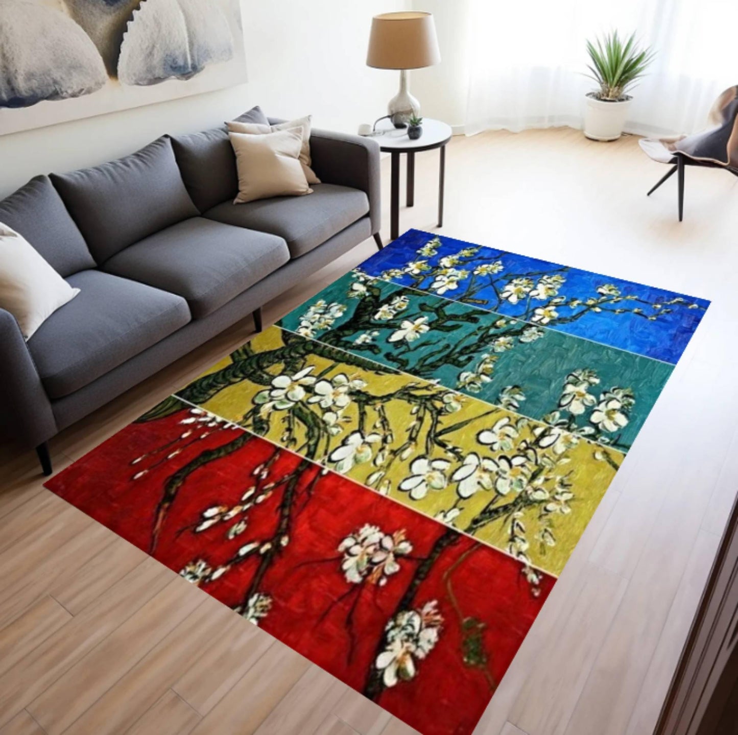 Van Gogh Almond Blossom Rug Washable Art Decor