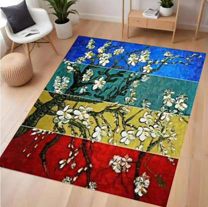 Van Gogh Almond Blossom Rug Washable Art Decor