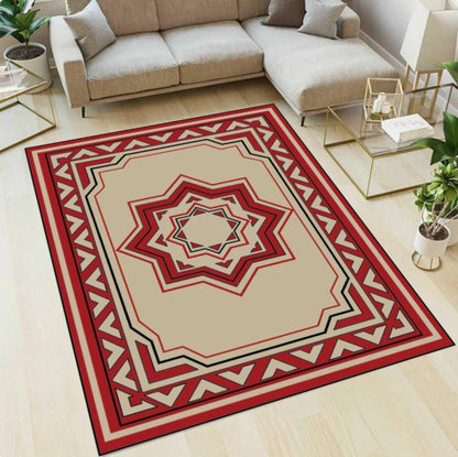 Traditional Persian Medallion Area Rug – Washable Non-Slip