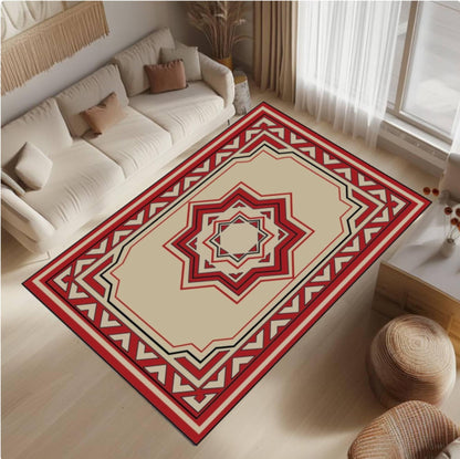 Traditional Persian Medallion Area Rug – Washable Non-Slip