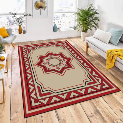 Traditional Persian Medallion Area Rug – Washable Non-Slip
