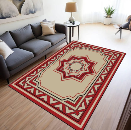 Traditional Persian Medallion Area Rug – Washable Non-Slip