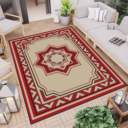 Traditional Persian Medallion Area Rug – Washable Non-Slip
