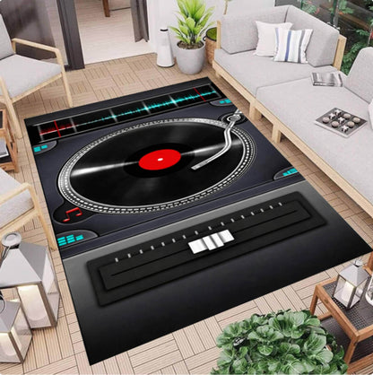 Rug DJ-draaitafel Rug Vinyl Record Player Decor Music Studio Washable