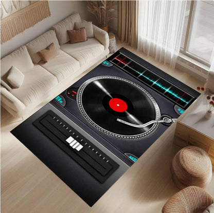 Rug DJ-draaitafel Rug Vinyl Record Player Decor Music Studio Washable