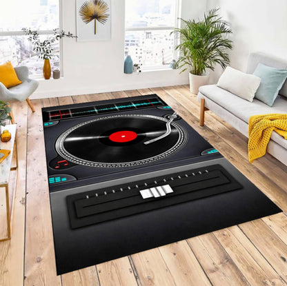 Rug DJ-draaitafel Rug Vinyl Record Player Decor Music Studio Washable